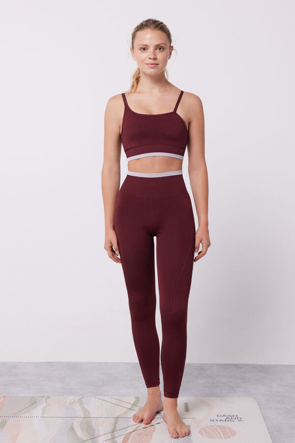 Dash and Stars Leggings granate Seamless Comfort púrpura