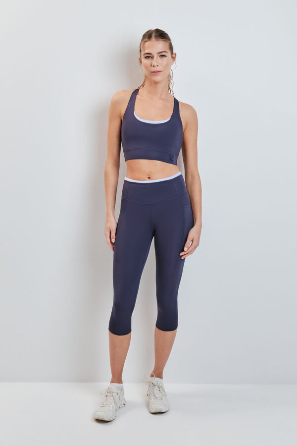 Dash and Stars Brasier deportivo 4D STRETCH gris azul