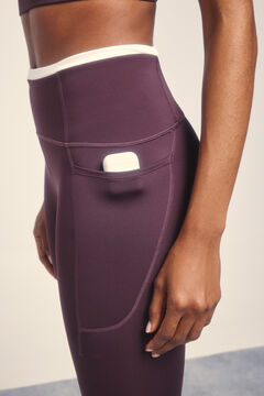 Dash and Stars Leggings 4D STRETCH tobillero morado rosa