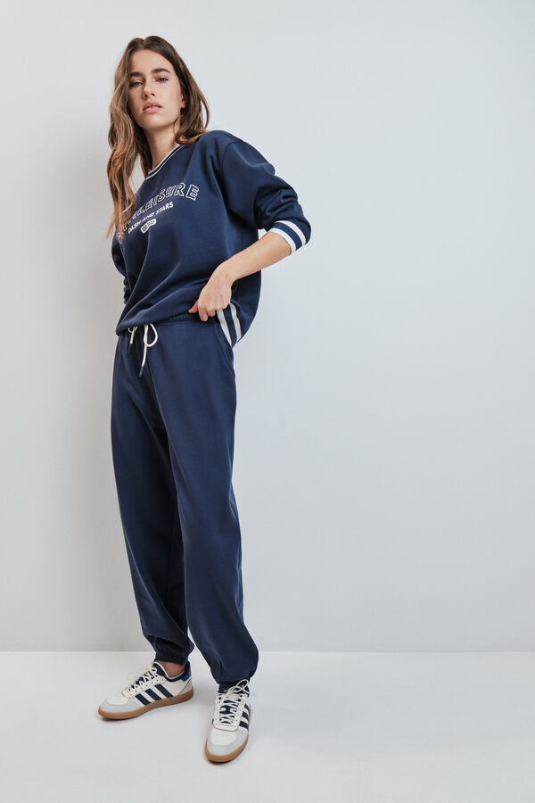 Dash and Stars Sudadera college de felpa azul azul