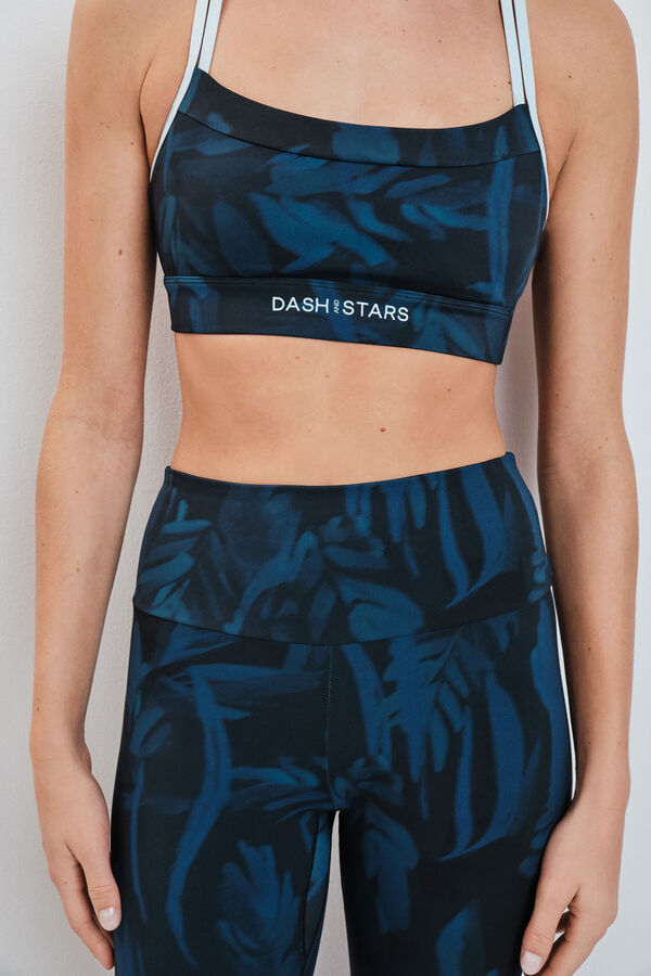 Dash and Stars Leggings capri estampados 4D STRETCH verdes verde