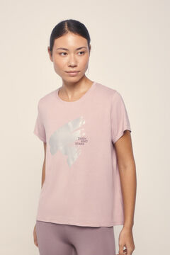 Dash and Stars Camiseta extra suave modal rosa rosa