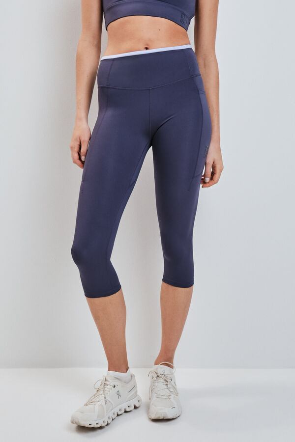Dash and Stars Legging pirata 4D STRETCH gris azul