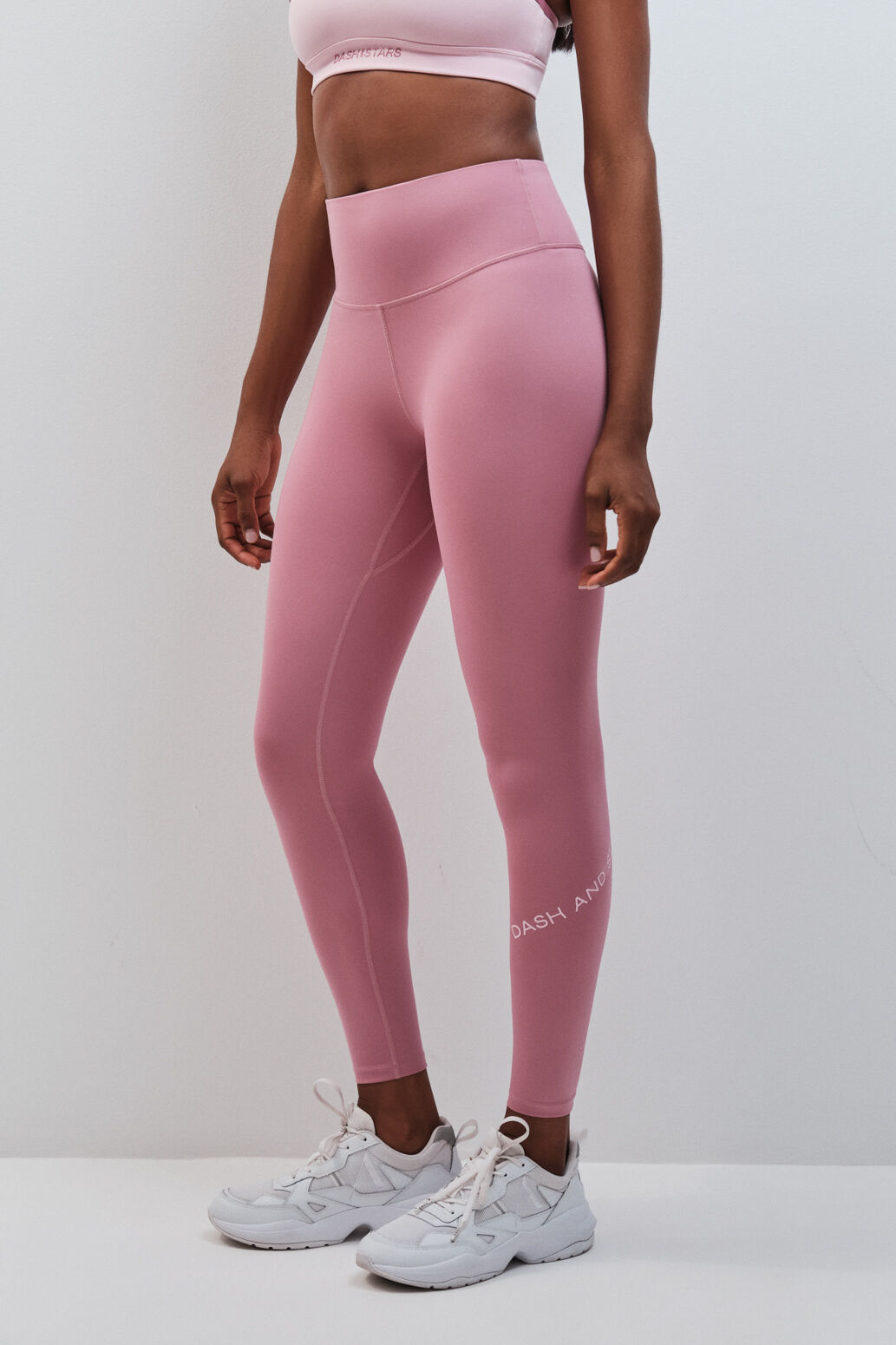 Dash and Stars Leggings largos 4D STRETCH rosa