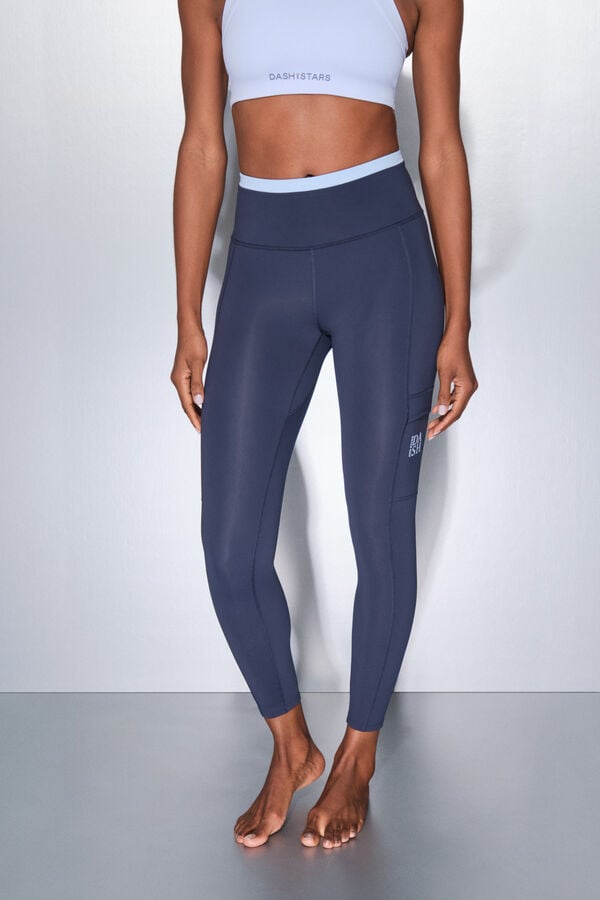 Dash and Stars Pantal&oacute;n legging THERMAL azul marino azul