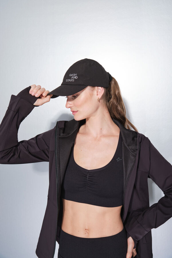 Dash and Stars Gorra técnica ajustable con logo negro negro