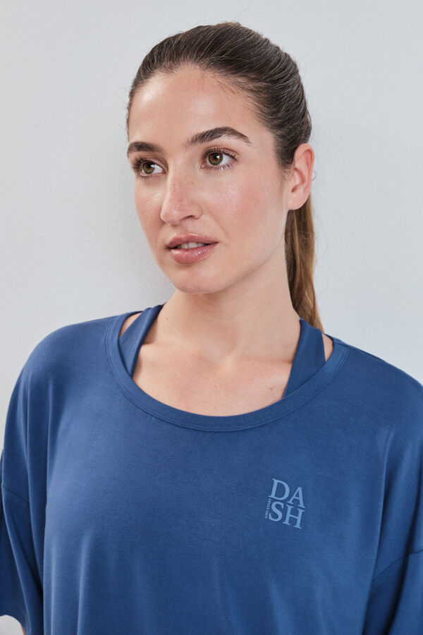 Dash and Stars Playera manga corta extra suave azul azul