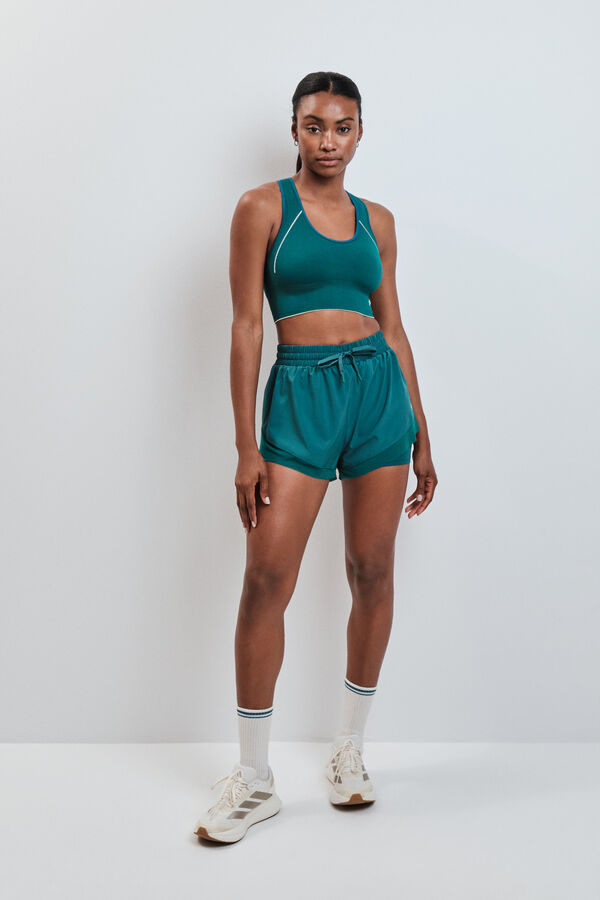 Dash and Stars Brasier deportivo 4D Stretch reversible verde verde