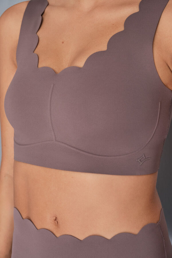 Dash and Stars Brasier deportivo marrón COMPRESIVO café