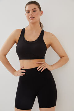 Dash and Stars Sujetador deportivo negro 4D Stretch negro