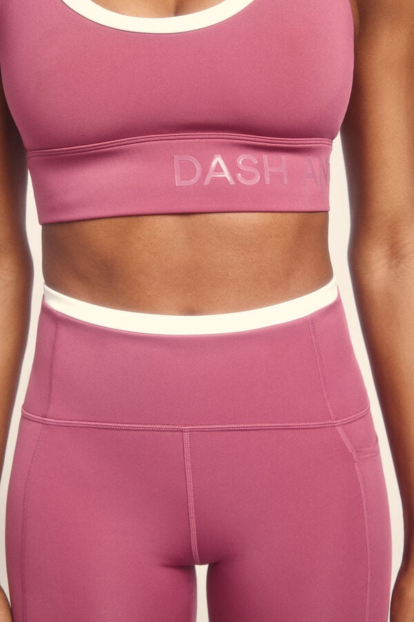 Dash and Stars Pantalón legging de ciclismo rosas 4D STRETCH rosa