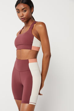 Dash and Stars Mallas ciclista color block granate 4D Stretch púrpura