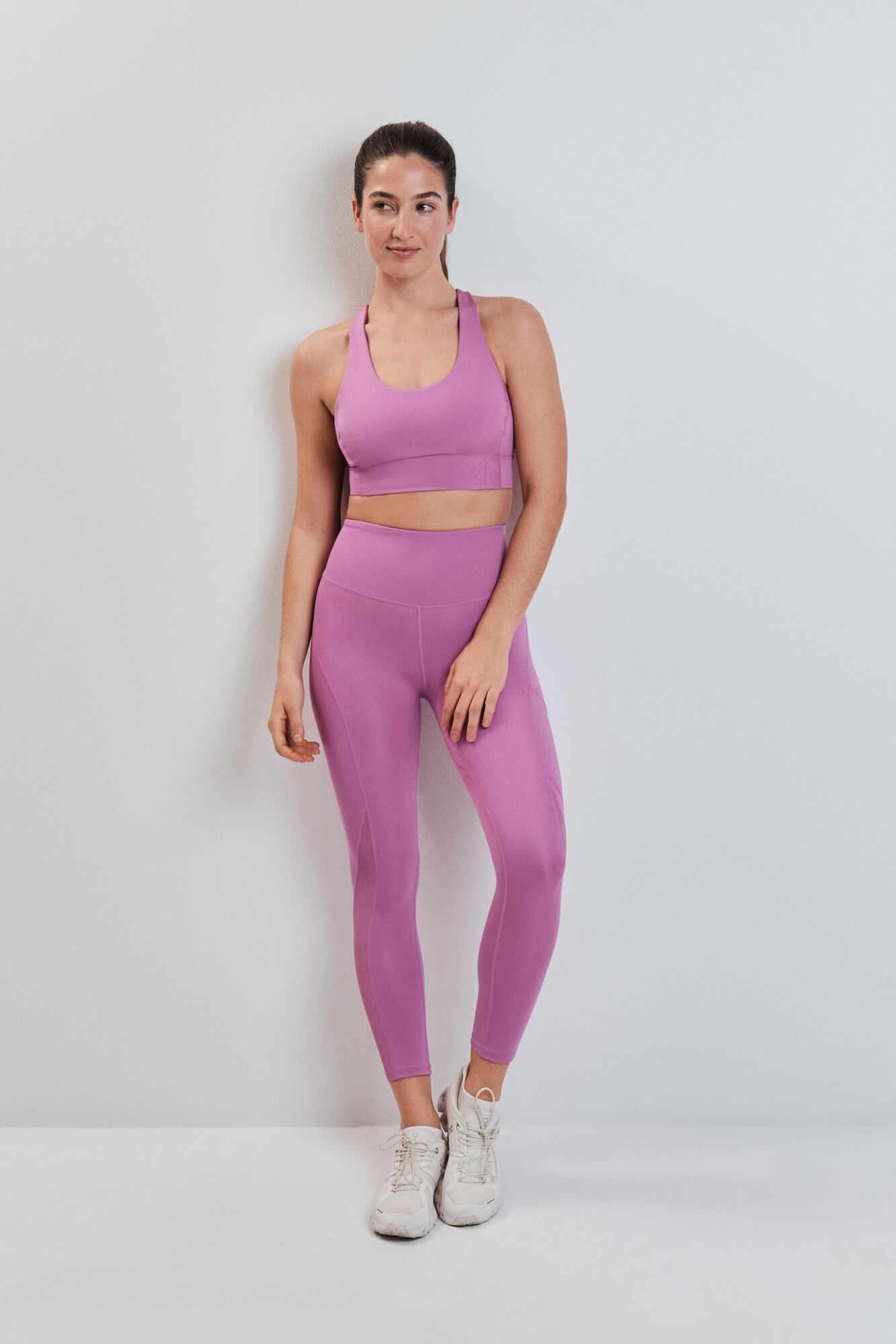 Dash and Stars Leggings 4D STRETCH crop rosa