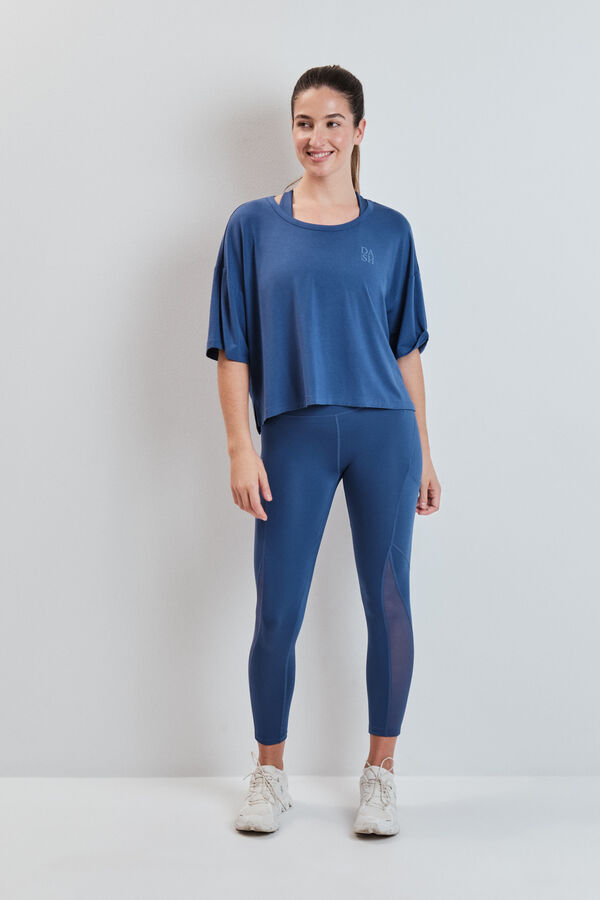 Dash and Stars Playera manga corta extra suave azul azul
