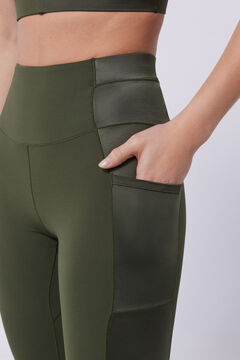Dash and Stars Leggings SOFT MOVE crop verde beige