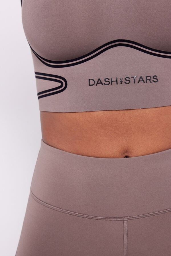 Dash and Stars Leggings brillos 4D Stretch café
