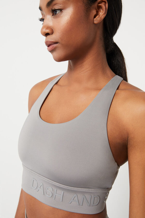 Dash and Stars Sujetador deportivo gris 4D Stretch gris
