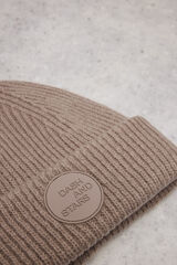 Dash and Stars Gorro tricot logo marrón café