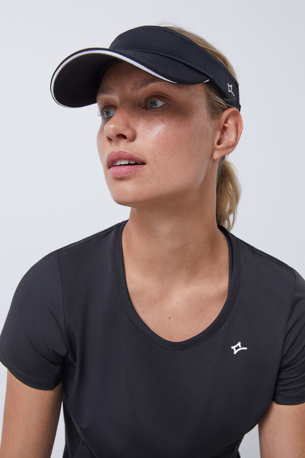Dash and Stars Gorra visera negra negro