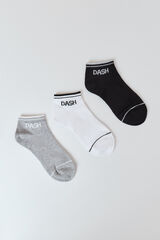 Dash and Stars Pack de 3 calcetines cortos de algod&oacute;n blanco