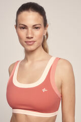 Dash and Stars Brasier deportivo con bloques de color coral 