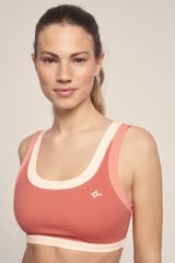 Dash and Stars Brasier deportivo con bloques de color coral