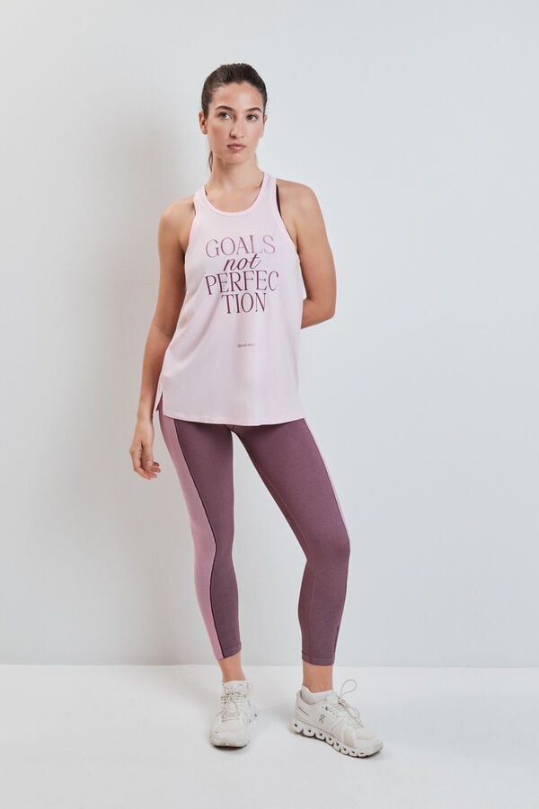 Dash and Stars Playera sin mangas de algod&oacute;n rosa rosa