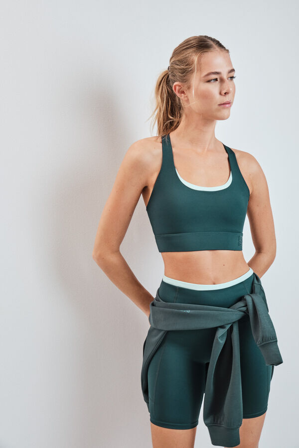 Dash and Stars Leggings ciclista 4D STRETCH verde verde