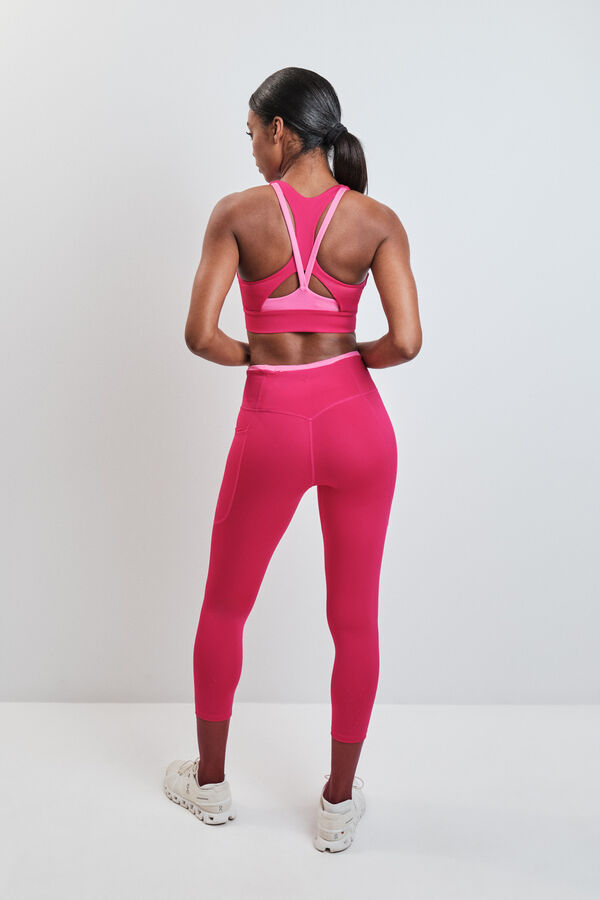 Dash and Stars Leggings cortos 4D STRETCH rosa rosa