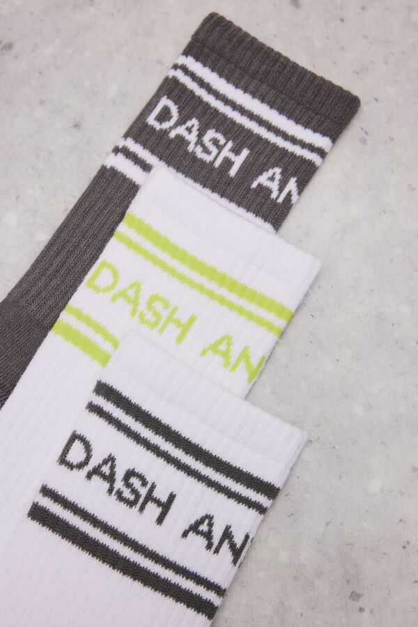 Dash and Stars Pack 3 calcetines algodón logo estampado