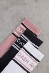 Dash and Stars Pack 3 calcetines altos algodón  estampado