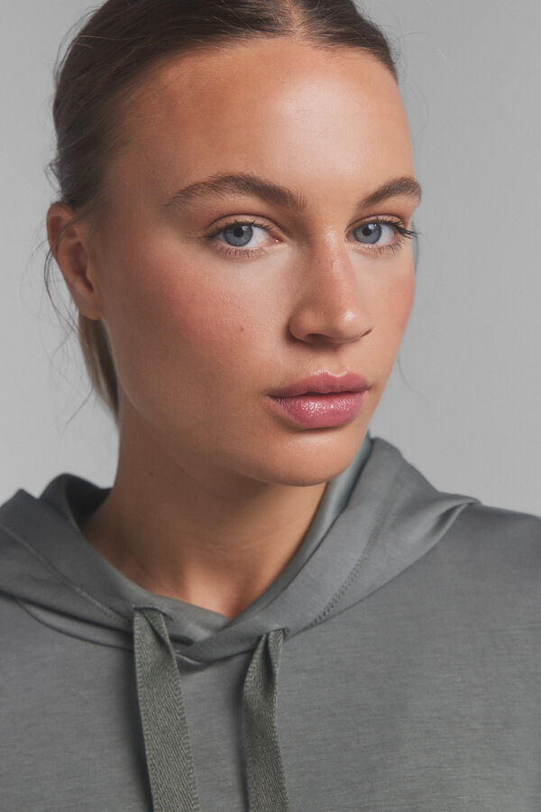 Dash and Stars Sudadera capucha suave kaki. Special collab @ffitcoco beige