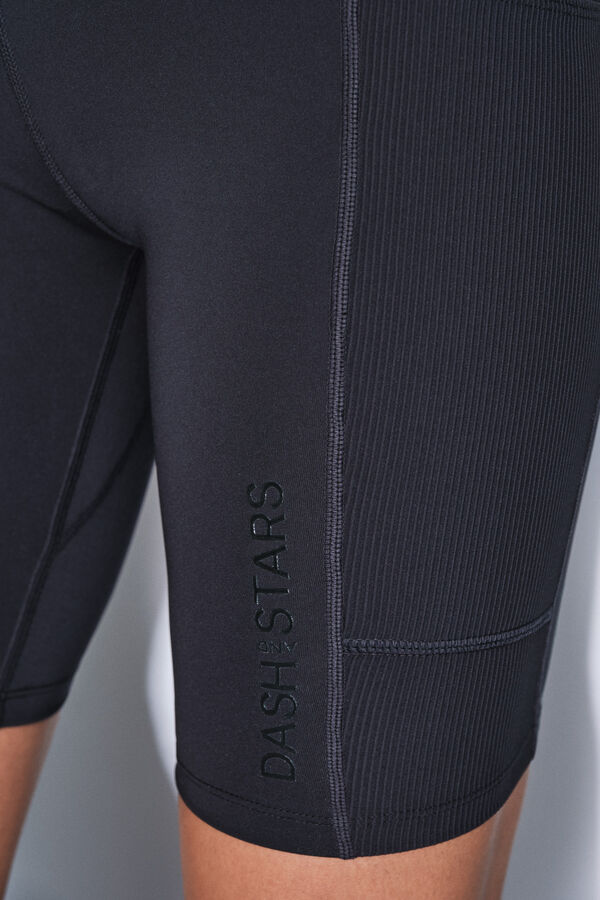 Dash and Stars Pantalón legging de ciclismo negras 4D STRETCH negro