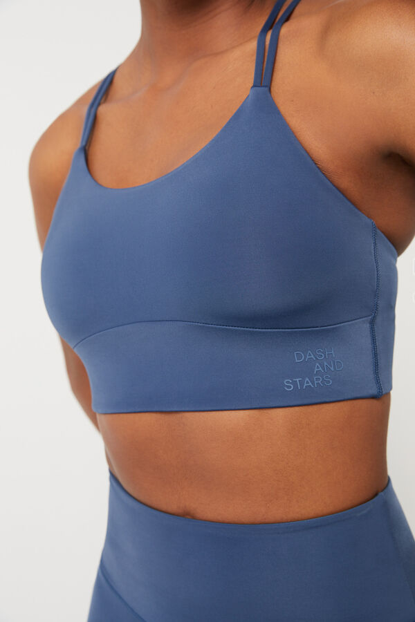 Dash and Stars Sujetador deportivo azul Collagen Feel azul