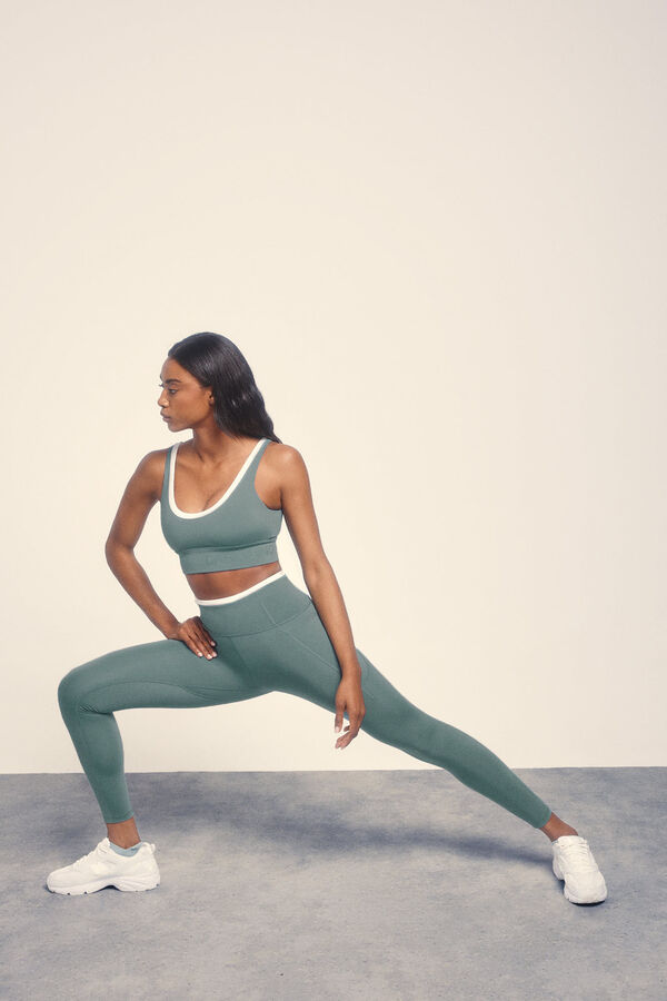 Dash and Stars Leggings 4D STRETCH tobillero verde verde