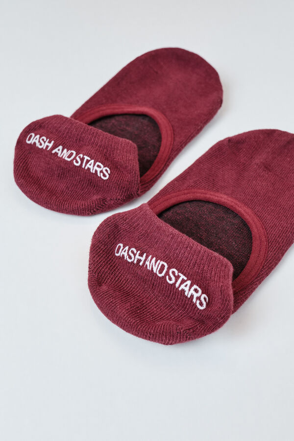 Dash and Stars Calcetines estilo zapatilla de ballet de algod&oacute;n vino p&uacute;rpura