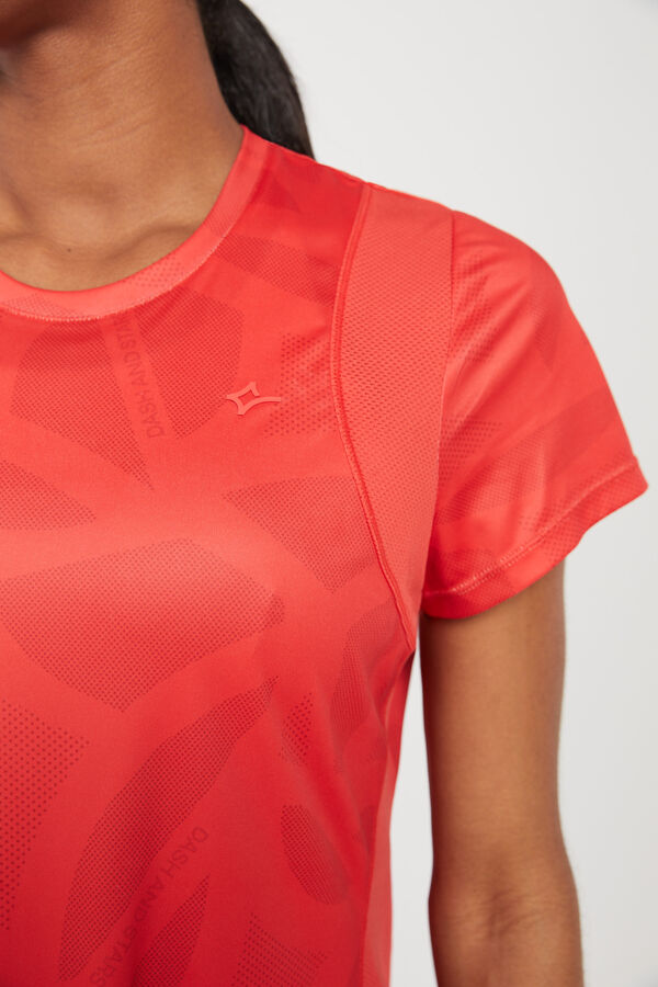 Dash and Stars Camiseta técnica roja rojo