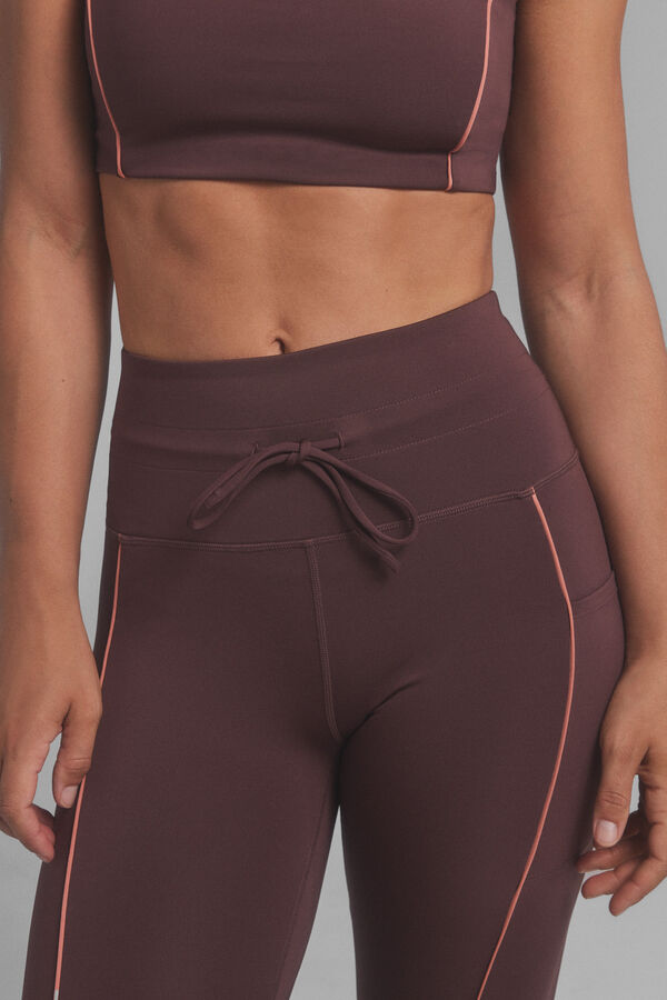 Dash and Stars Leggings 4D STRETCH granate. púrpura