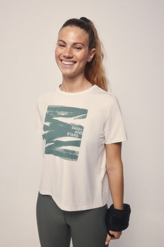 Dash and Stars Camiseta algodón pincelada verde verde