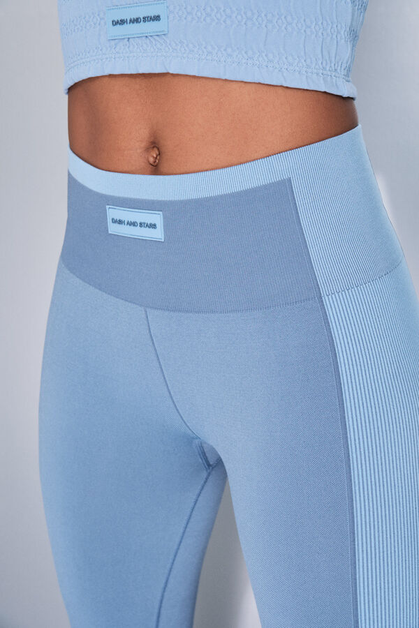 Dash and Stars Pantalón legging largos azules SEAMLESS COMFORT azul