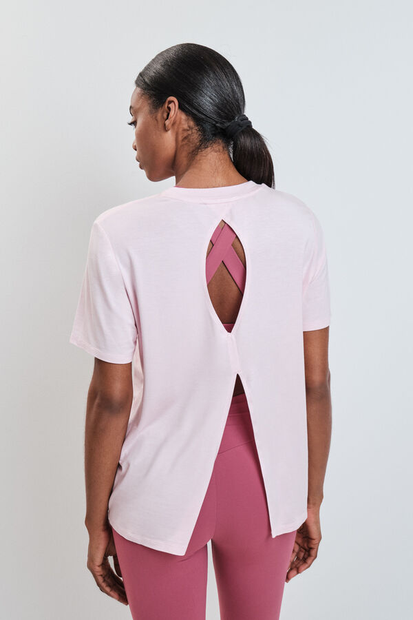 Dash and Stars Playera manga corta de modal rosa rosa