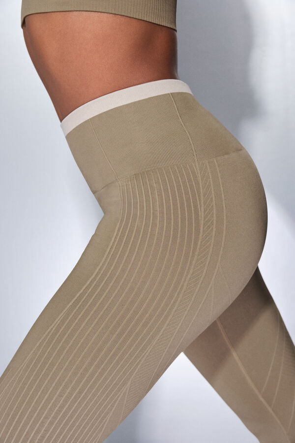 Dash and Stars Pantal&oacute;n legging largos color caqui SEAMLESS COMFORT verde