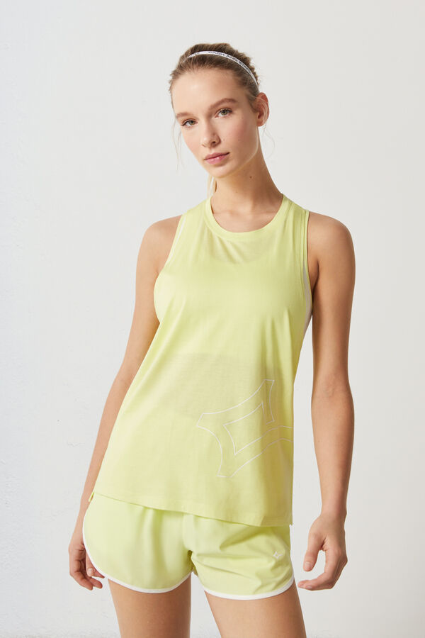 Dash and Stars Playera tirantes LENZING™ TENCEL™ lima verde