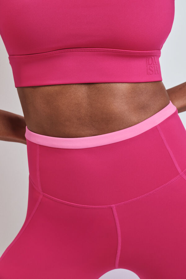 Dash and Stars Leggings ciclista 4D STRETCH rosa rosa