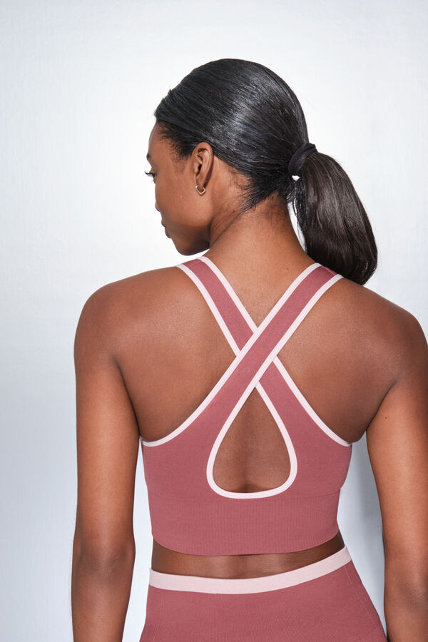 Dash and Stars Brasier deportivo rosa SEAMLESS COMFORT rosa