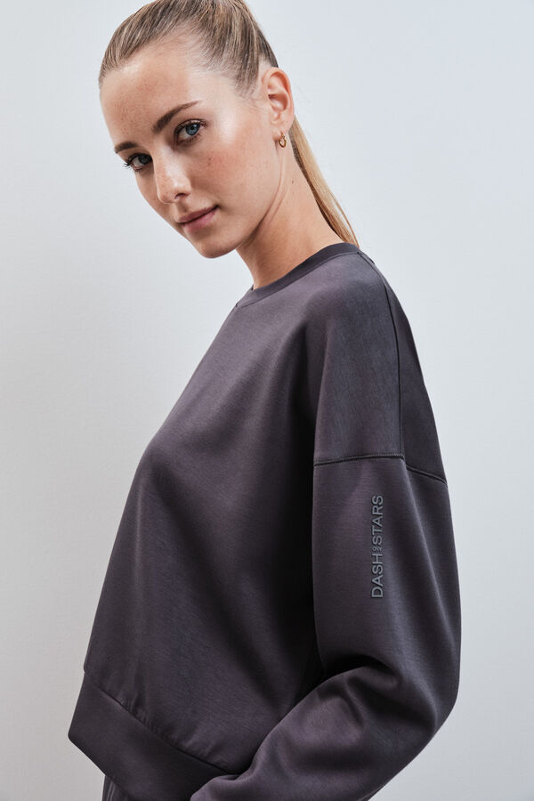 Dash and Stars Sudadera college de modal gris gris