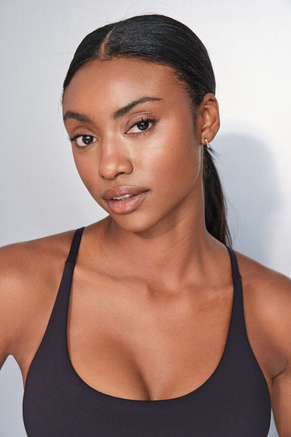 Dash and Stars Brasier deportivo negro con estampado animal 4D STRETCH  negro