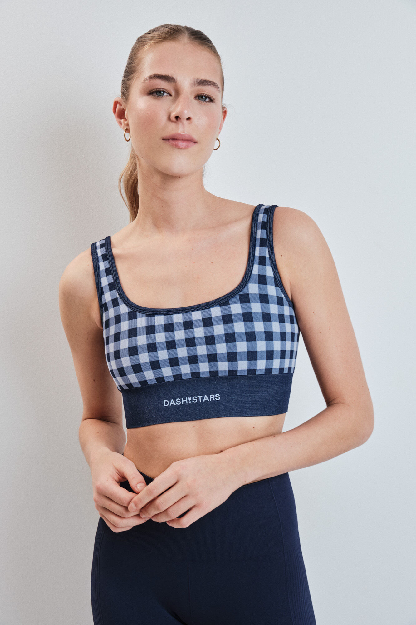 Dash and Stars Brasier deportivo SEAMLESS COMFORT vichy azul
