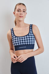 Dash and Stars Brasier deportivo SEAMLESS COMFORT vichy azul azul