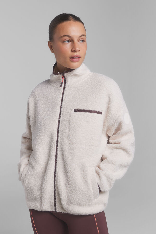 Dash and Stars Chaqueta borreguito beige café